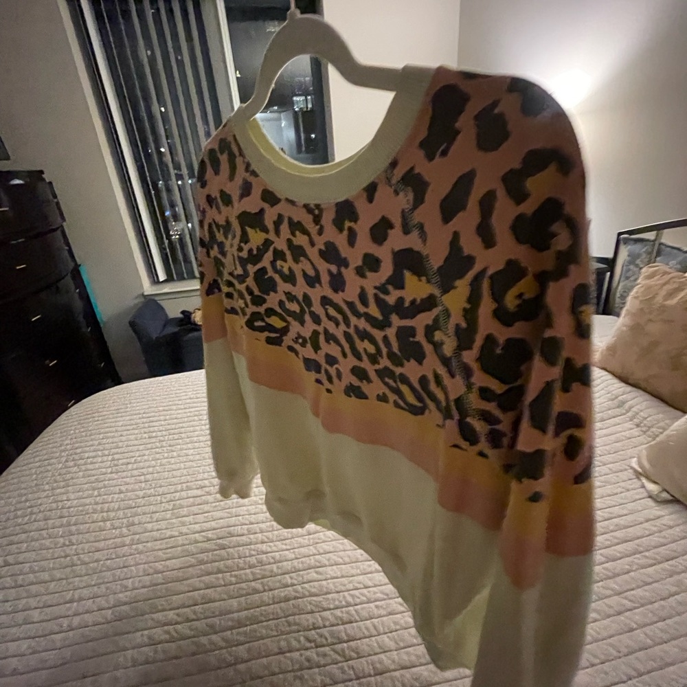 Wildfox leopard/wild print sweatshirt. Light material.